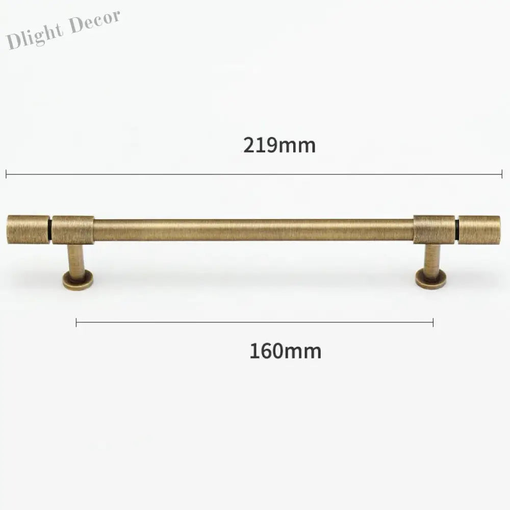 Gold and Bronze Brass Wardrobe Handles – Vintage Cabinet Drawer Pulls and Bar Handles bronze 219mm Handles