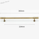Gold and Bronze Brass Wardrobe Handles – Vintage Cabinet Drawer Pulls and Bar Handles bronze 283mm Handles
