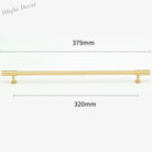 Gold and Bronze Brass Wardrobe Handles – Vintage Cabinet Drawer Pulls and Bar Handles gold 379mm Handles