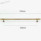 Gold and Bronze Brass Wardrobe Handles – Vintage Cabinet Drawer Pulls and Bar Handles bronze 379mm Handles