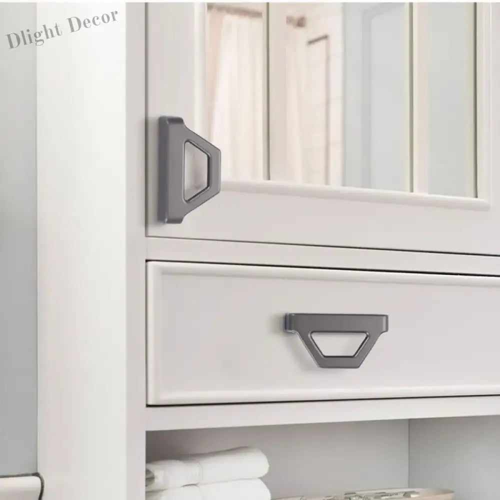 Gold and Pearl Grey Cabinet Handles - Modern Zinc Alloy Pulls for Kitchen and Furniture Handles