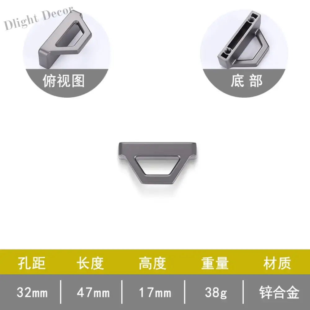 Gold and Pearl Grey Cabinet Handles - Modern Zinc Alloy Pulls for Kitchen and Furniture Pearl Grey 32mm Handles