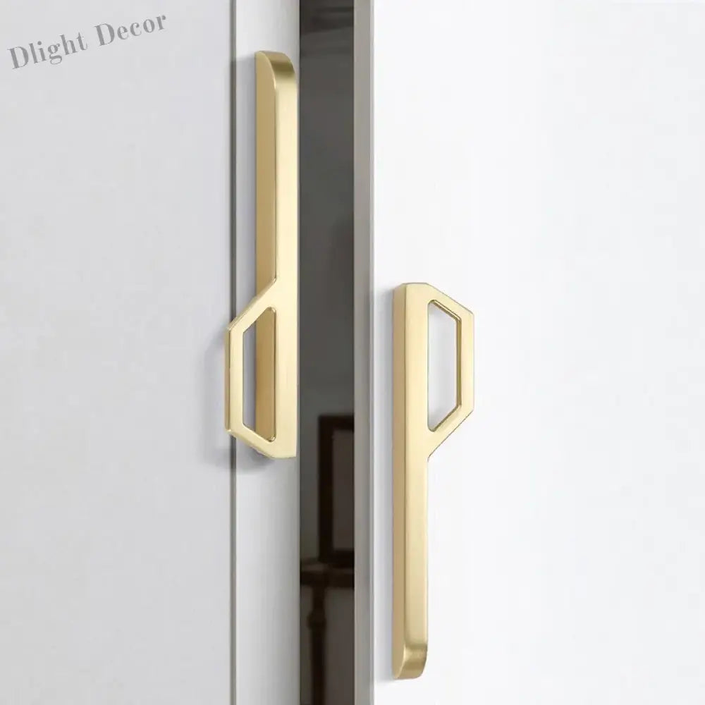 Gold and Pearl Grey Cabinet Handles - Modern Zinc Alloy Pulls for Kitchen and Furniture Handles