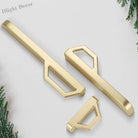 Gold and Pearl Grey Cabinet Handles - Modern Zinc Alloy Pulls for Kitchen and Furniture Handles