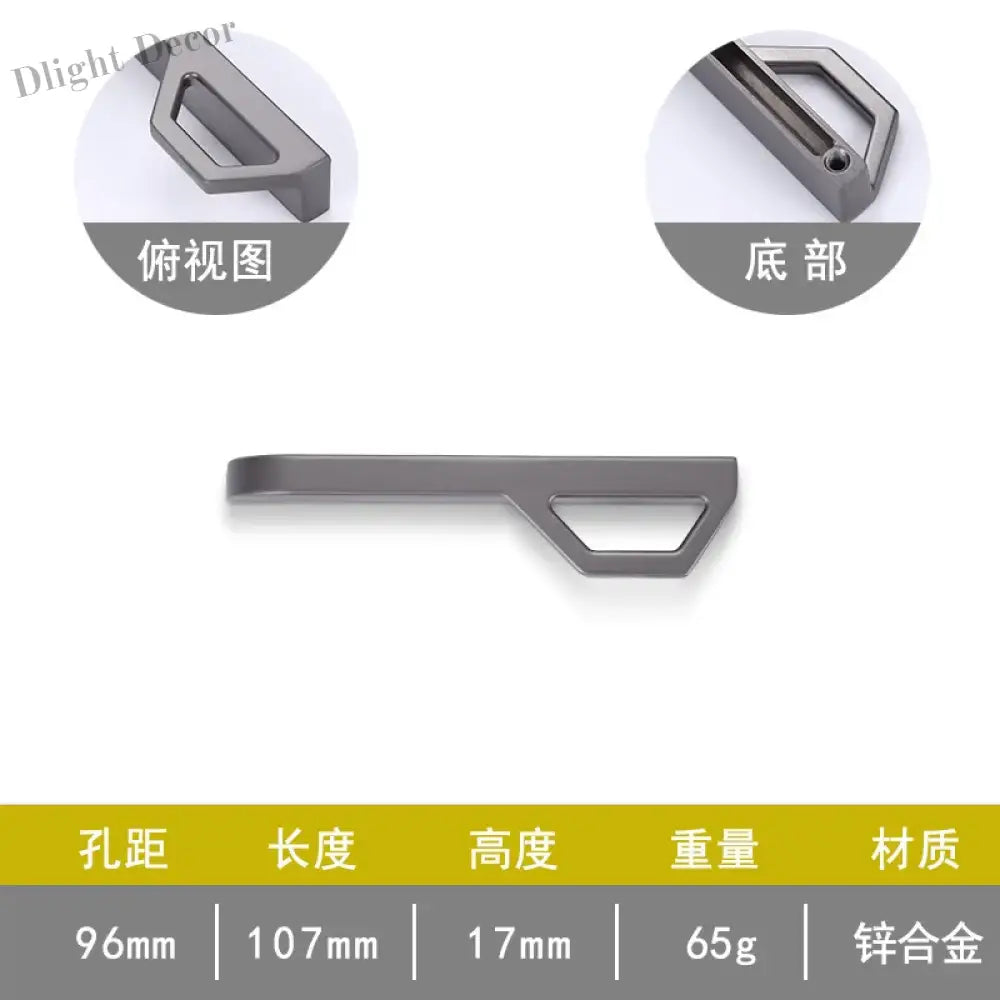 Gold and Pearl Grey Cabinet Handles - Modern Zinc Alloy Pulls for Kitchen and Furniture Pearl Grey 96mm Handles