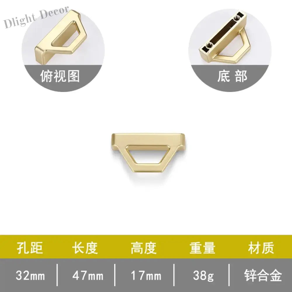 Gold and Pearl Grey Cabinet Handles - Modern Zinc Alloy Pulls for Kitchen and Furniture Gold drawing 32mm Handles