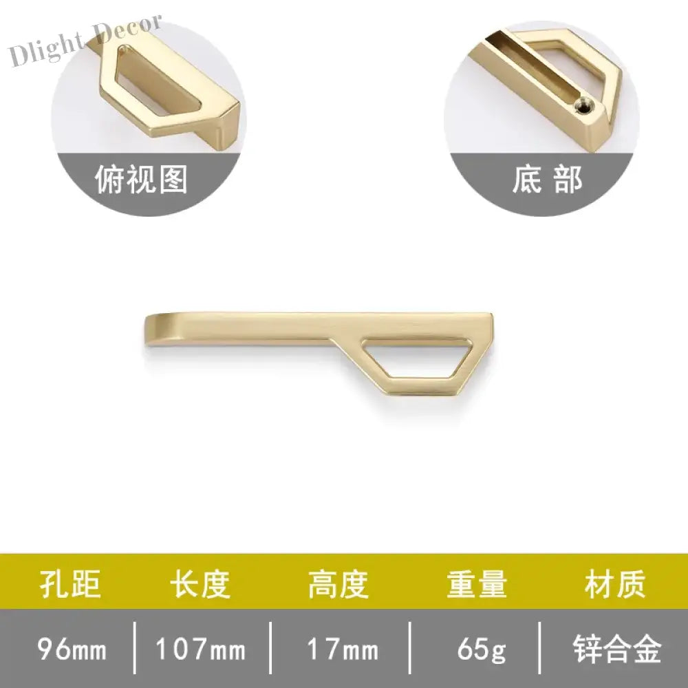 Gold and Pearl Grey Cabinet Handles - Modern Zinc Alloy Pulls for Kitchen and Furniture Gold drawing 96mm Handles
