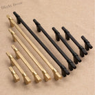 Gold Black Textured Furniture Handle Brass Wardrobe Mesh Pulls Drawer Cabinet Knobs Modern French Door Bar Handles