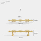 Gold Brass Cabinet Bar Handle – American Vintage Drawer Pull and Wardrobe Knob 148mm bar Handles