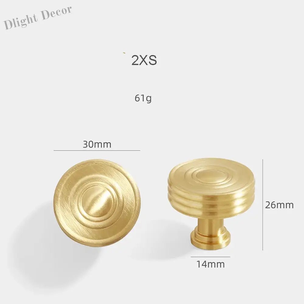 Gold Brass Cabinet Bar Handle – American Vintage Drawer Pull and Wardrobe Knob 30mm knob Handles