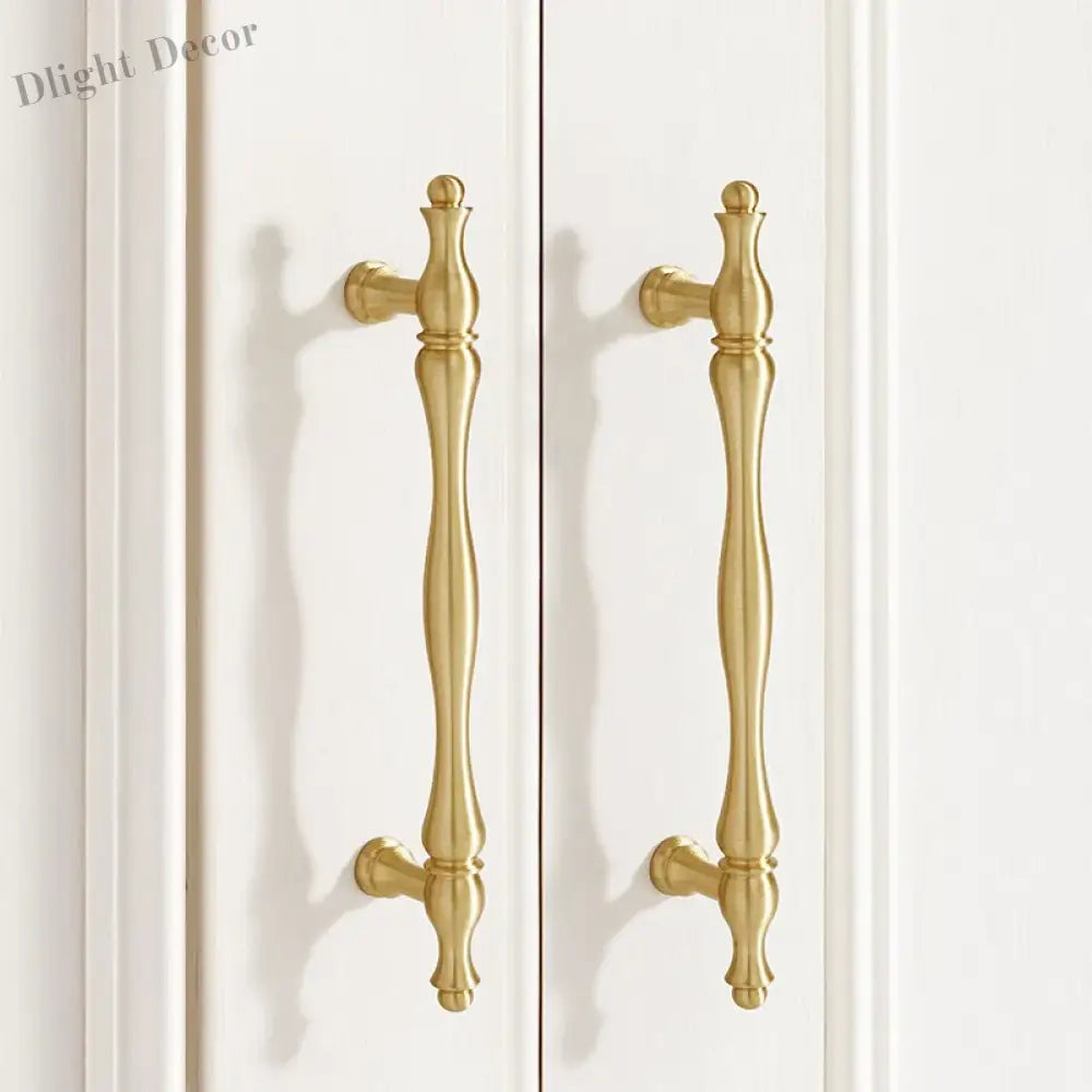 Gold Brass Cabinet Bar Handle – American Vintage Drawer Pull and Wardrobe Knob Handles