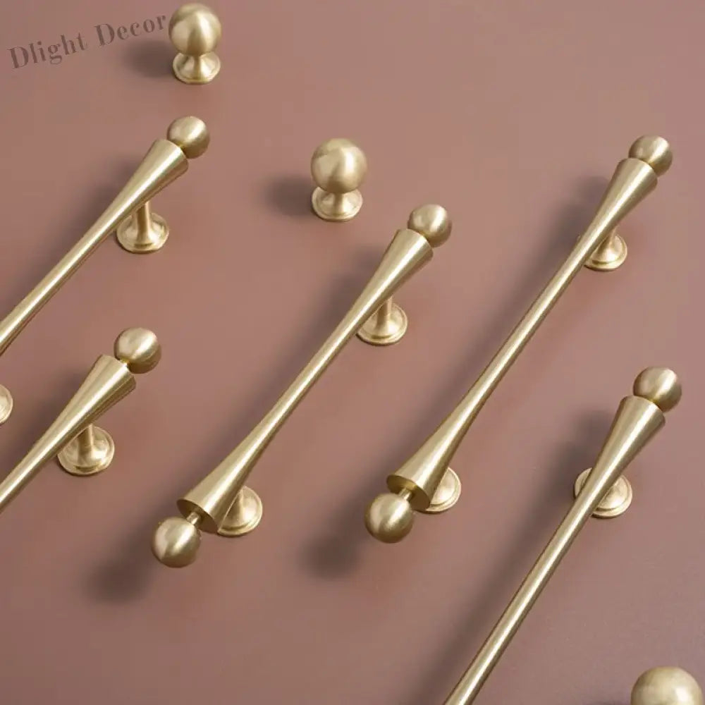 Gold Brass Cabinet Handles – Furniture Bar Pulls and Wardrobe Knobs for Kitchen Doors Handles