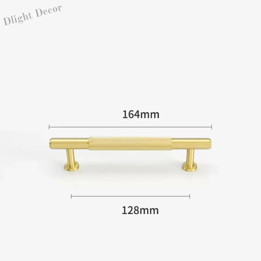 Gold Brass Cabinet Handles – Liner Knobs and Kitchen Drawer Bar Pulls for Furniture gold 164mm Handles