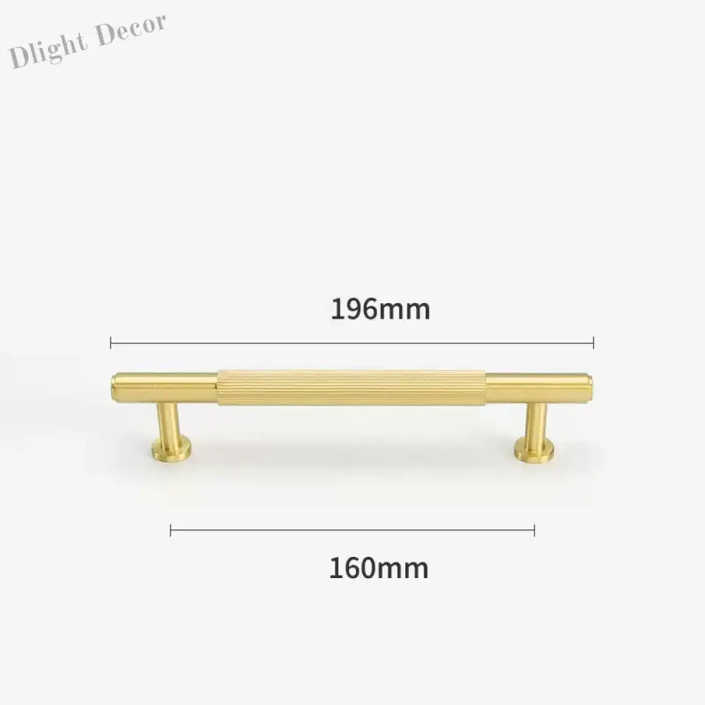 Gold Brass Cabinet Handles – Liner Knobs and Kitchen Drawer Bar Pulls for Furniture gold 196mm Handles