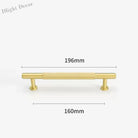 Gold Brass Cabinet Handles – Liner Knobs and Kitchen Drawer Bar Pulls for Furniture gold 196mm Handles