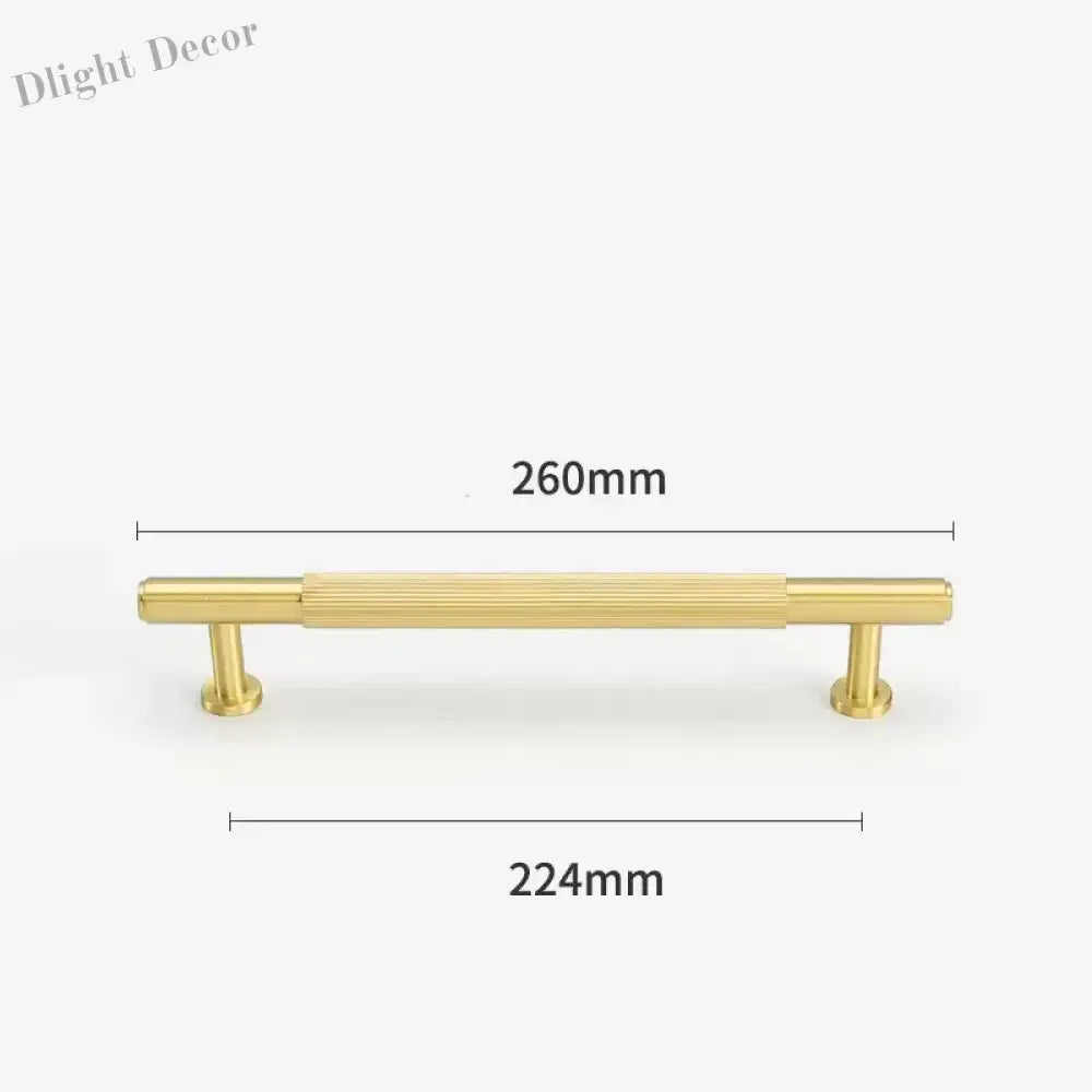 Gold Brass Cabinet Handles – Liner Knobs and Kitchen Drawer Bar Pulls for Furniture gold 260mm Handles