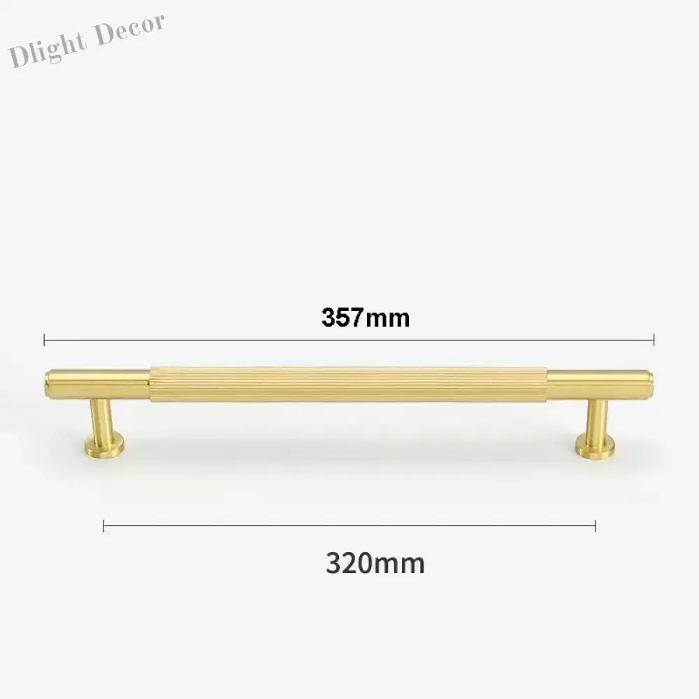 Gold Brass Cabinet Handles – Liner Knobs and Kitchen Drawer Bar Pulls for Furniture gold 357mm Handles