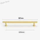 Gold Brass Cabinet Handles – Liner Knobs and Kitchen Drawer Bar Pulls for Furniture gold 357mm Handles