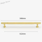 Gold Brass Cabinet Handles – Liner Knobs and Kitchen Drawer Bar Pulls for Furniture gold 548mm Handles