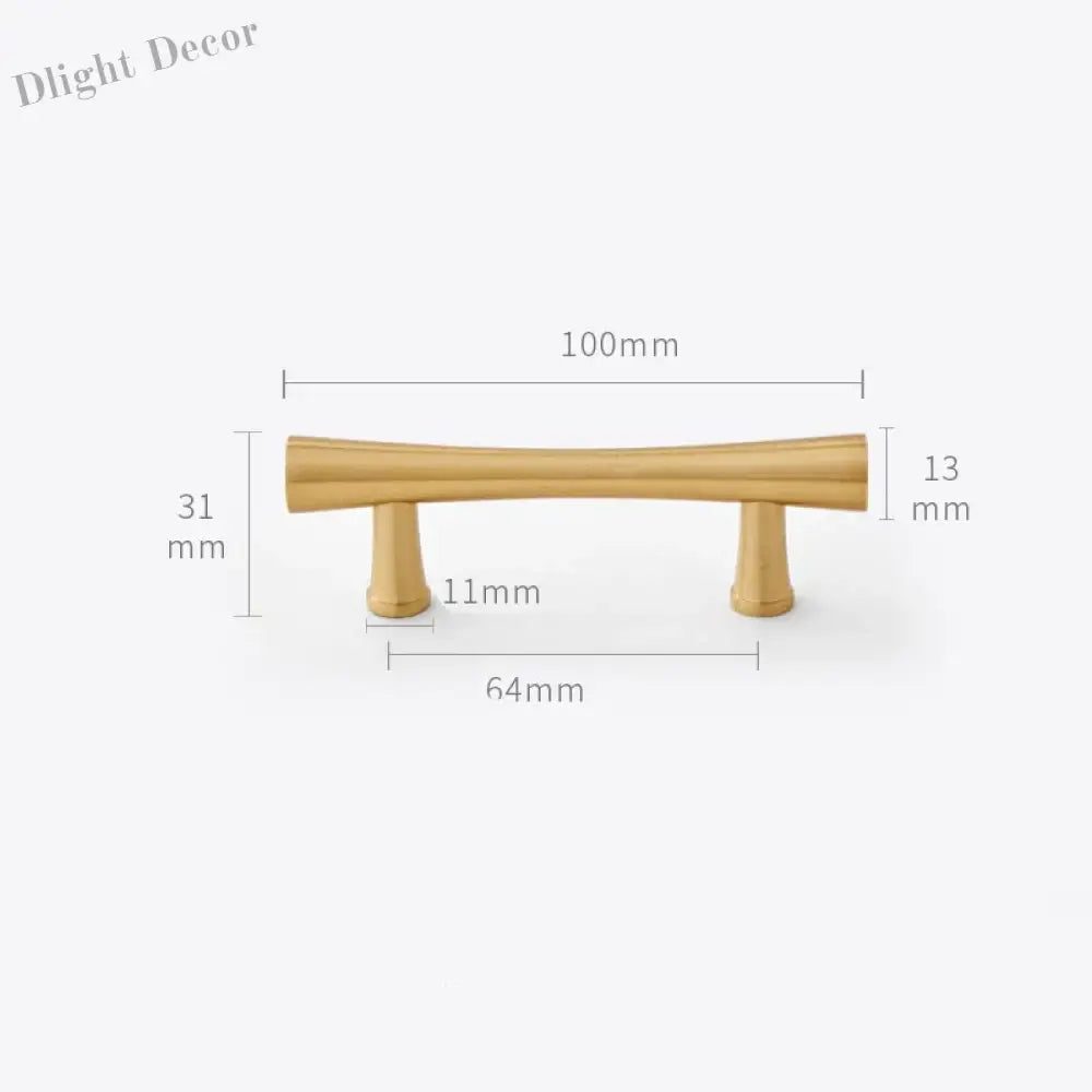 Gold Brass Dresser Handles – Modern Cabinet Pulls and Drawer Knobs for Kitchen and Furniture 100mm Handles