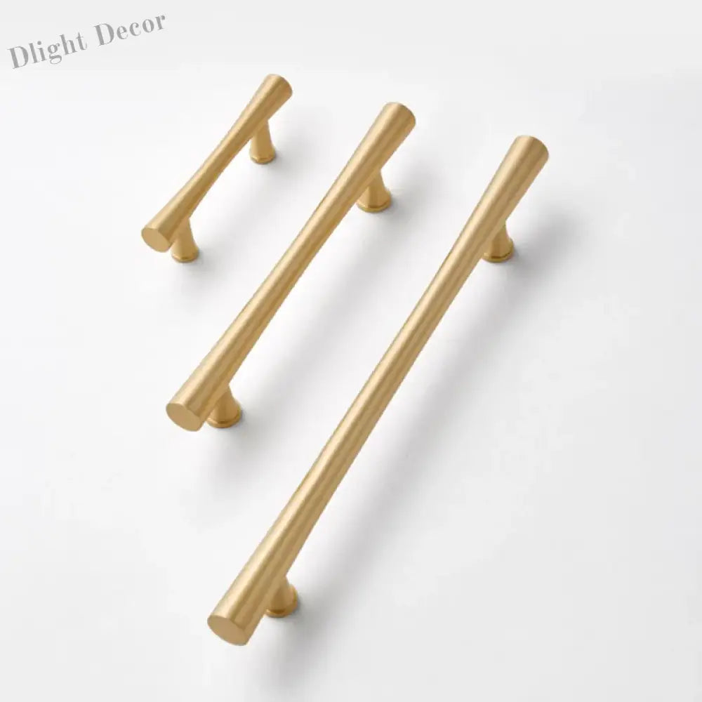 Gold Brass Dresser Handles – Modern Cabinet Pulls and Drawer Knobs for Kitchen and Furniture Handles