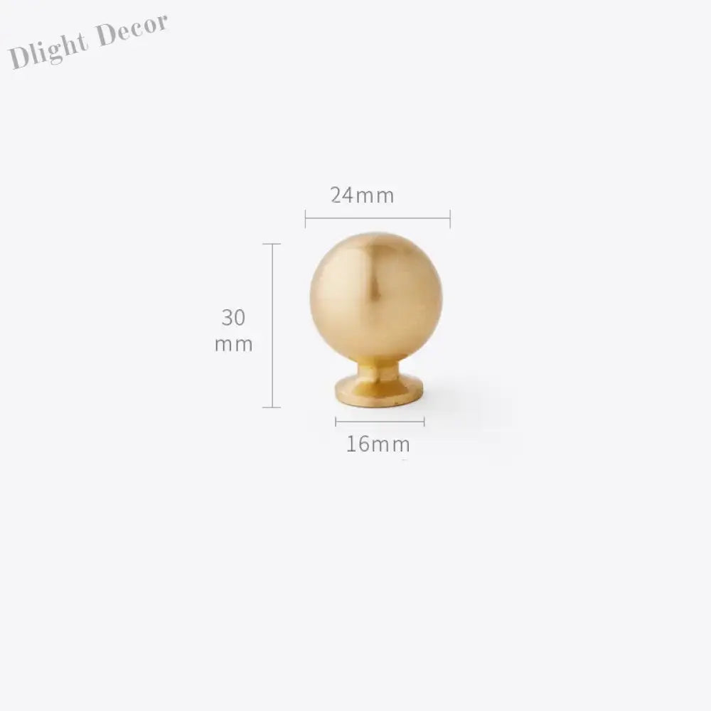 Gold Brass Dresser Handles – Modern Cabinet Pulls and Drawer Knobs for Kitchen and Furniture 24mm knob Handles
