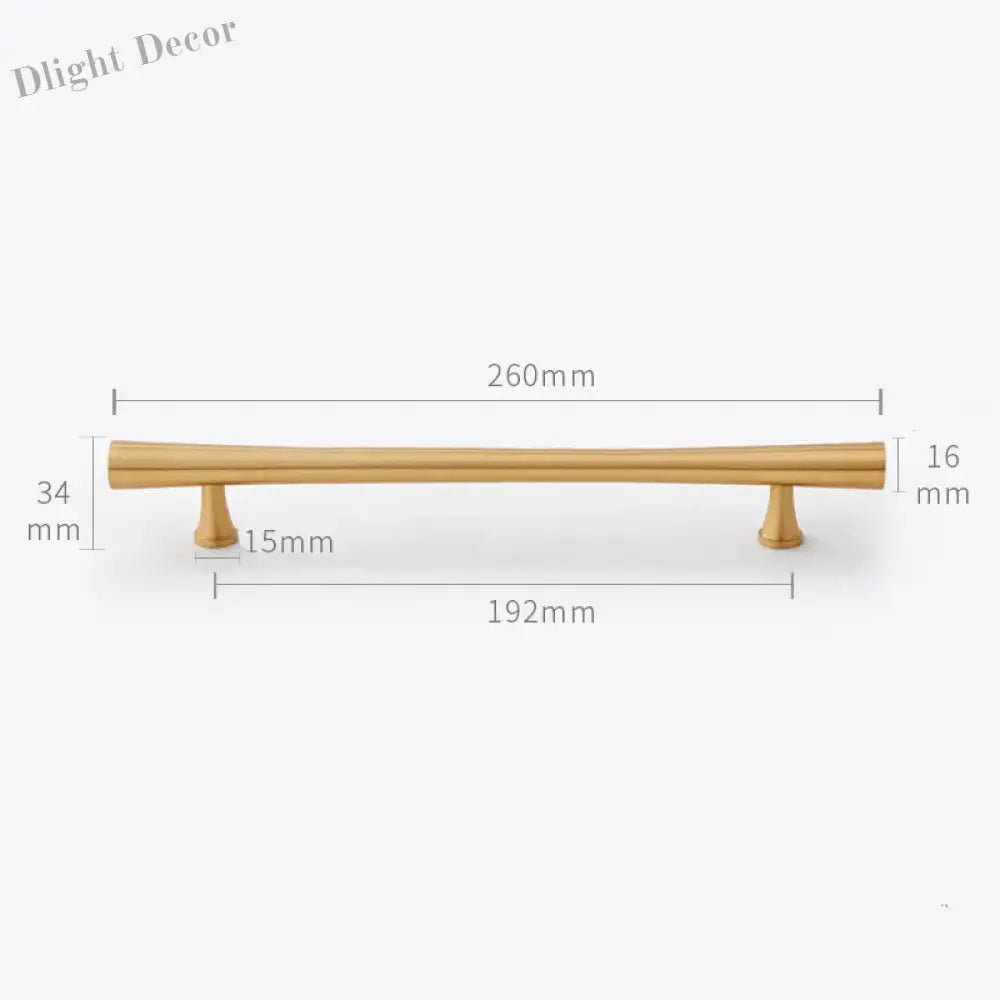 Gold Brass Dresser Handles – Modern Cabinet Pulls and Drawer Knobs for Kitchen and Furniture 260mm Handles