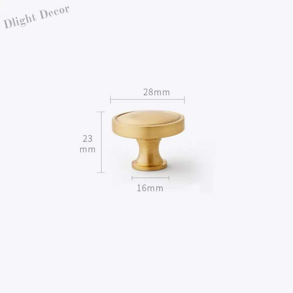 Gold Brass Dresser Handles – Modern Cabinet Pulls and Drawer Knobs for Kitchen and Furniture 28mm knob Handles