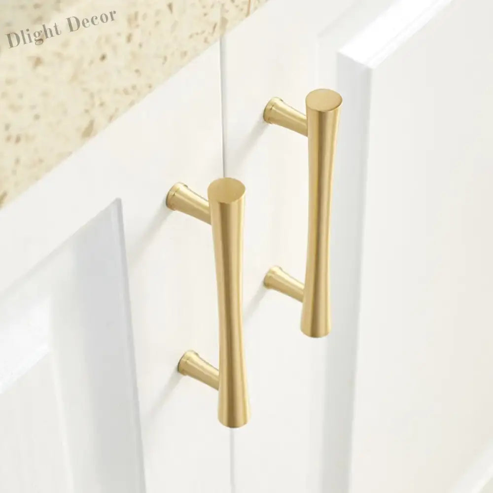 Gold Brass Dresser Handles – Modern Cabinet Pulls and Drawer Knobs for Kitchen and Furniture Handles