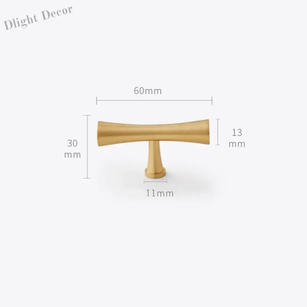 Gold Brass Dresser Handles – Modern Cabinet Pulls and Drawer Knobs for Kitchen and Furniture 60mm T Handles