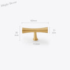 Gold Brass Dresser Handles – Modern Cabinet Pulls and Drawer Knobs for Kitchen and Furniture 60mm T Handles