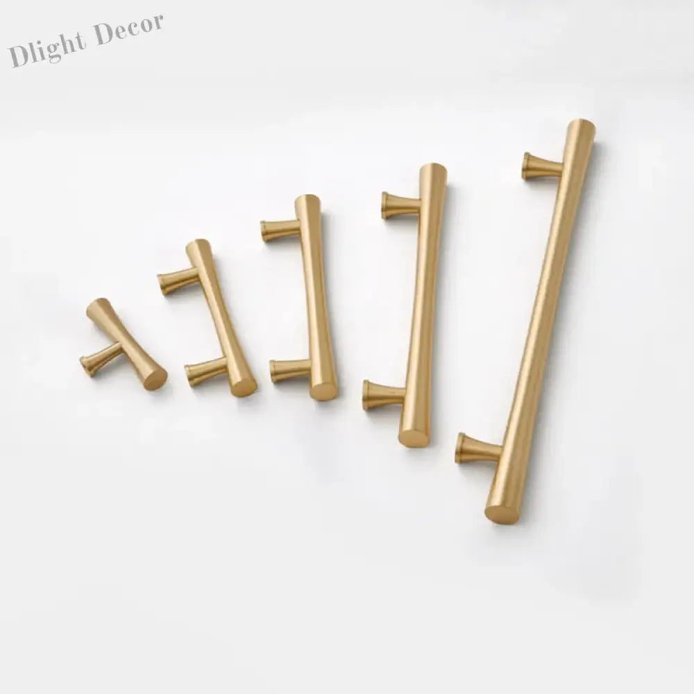 Gold Brass Dresser Handles – Modern Cabinet Pulls and Drawer Knobs for Kitchen and Furniture Handles