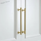 Gold Brass Vertical Linear Cabinet Handles – American-Style Wardrobe and Bar Pulls Handles