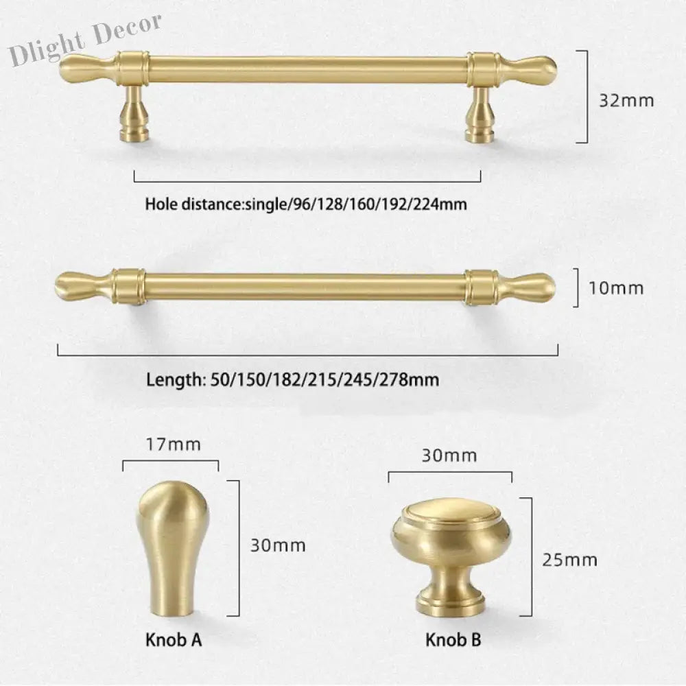 Gold Chrome and Black Brass Wardrobe Handles – Modern Drawer Pulls and Dresser Knobs for Cabinets and Cupboards Handles