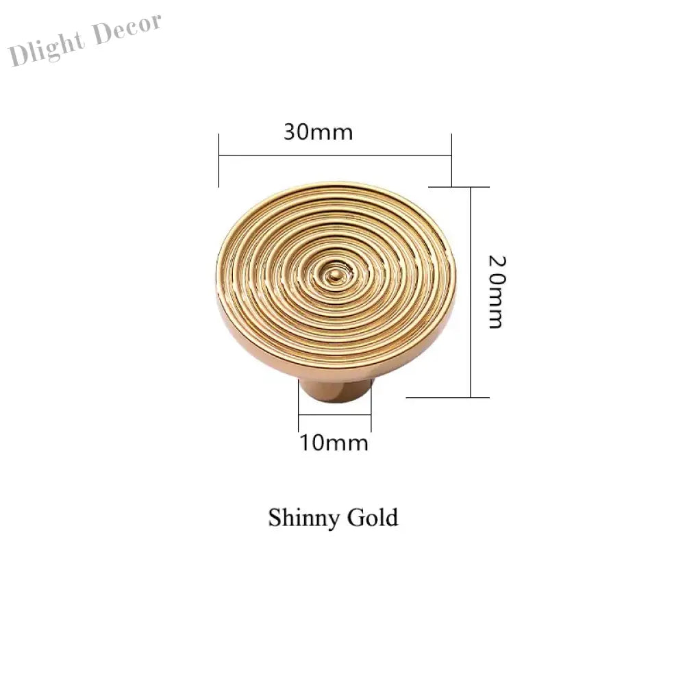 Gold Chrome Polished Gold Spiral Deco Furniture Handles – Modern Kitchen Cabinet and Wardrobe Pulls PG knob Handles
