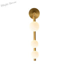 Gold Finish 3 - Head Metal Wall Sconce For Corner - Post - Modern Vertical Mount Wall Light