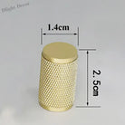 Gold Knurled Brass Handles – Textured Kitchen Cabinet Pulls and Wardrobe Knobs (50-500mm) 0.56 inch length / 1 piece