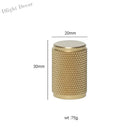 Gold Knurled Brass Kitchen Cabinet Handles – T-Bar Drawer Pulls and Copper Knobs (14mm Diameter) 20mm knob / 1 piece