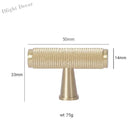 Gold Knurled Brass Kitchen Cabinet Handles – T-Bar Drawer Pulls and Copper Knobs (14mm Diameter) 9001-050 / 1 piece