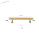 Gold Knurled Brass Kitchen Cabinet Handles – T-Bar Drawer Pulls and Copper Knobs (14mm Diameter) 9001-100 / 1 piece