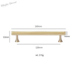 Gold Knurled Brass Kitchen Cabinet Handles – T-Bar Drawer Pulls and Copper Knobs (14mm Diameter) 9001-160 / 1 piece