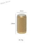 Gold Knurled Brass Kitchen Cabinet Handles – T-Bar Drawer Pulls and Copper Knobs (14mm Diameter) 14mm knob / 1 piece