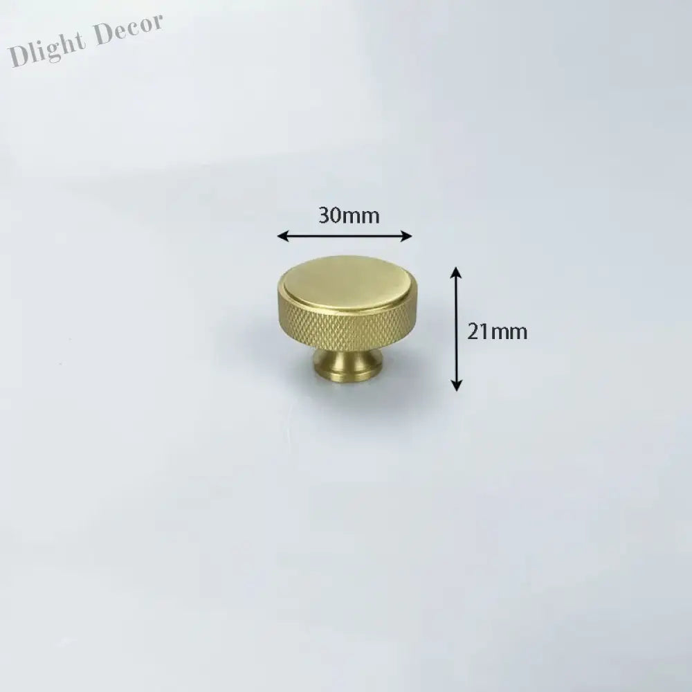 Gold Knurled Cabinet Handles – Textured Furniture Door Knobs and Wardrobe Pulls 30mm knob Handles