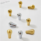 Gold PVD Chrome Brass Cabinet Knobs – Modern Single Hole Wardrobe and Drawer Pulls knob