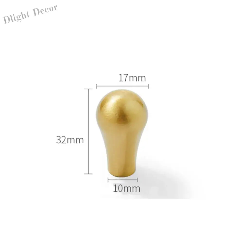 Gold PVD Chrome Brass Cabinet Knobs – Modern Single Hole Wardrobe and Drawer Pulls Brass gold knob