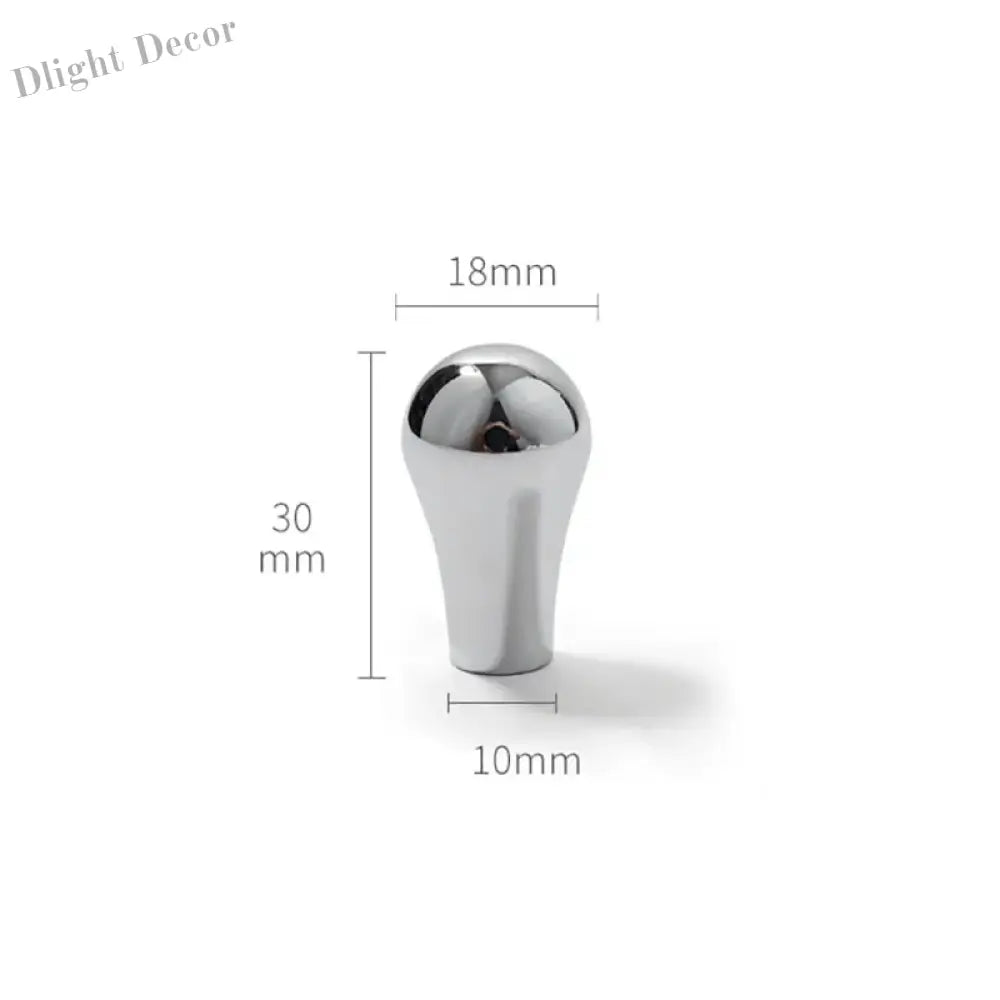 Gold PVD Chrome Brass Cabinet Knobs – Modern Single Hole Wardrobe and Drawer Pulls Chrome knob