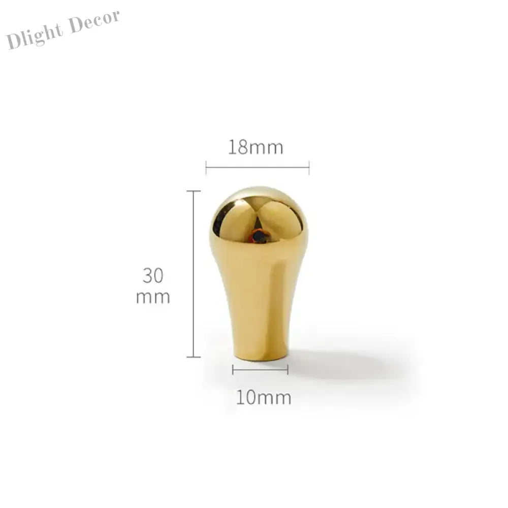 Gold PVD Chrome Brass Cabinet Knobs – Modern Single Hole Wardrobe and Drawer Pulls PVD knob