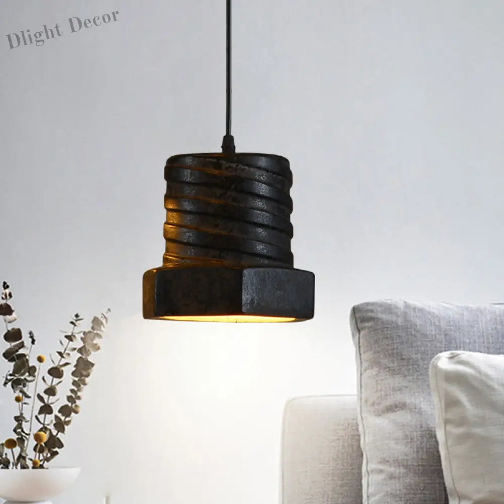 Grace’s 1 - Light Ceramic Pendant Lamp - Contemporary Black Hanging Light For Dining Room Lighting