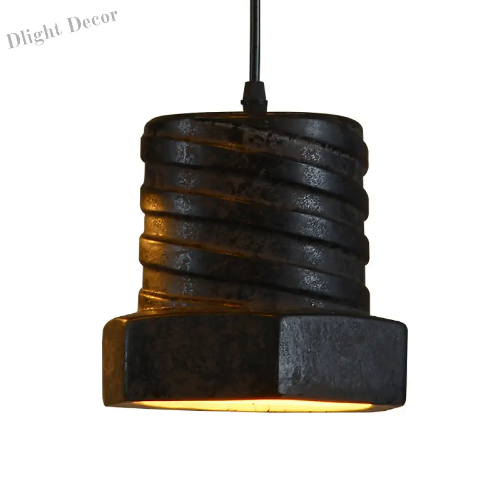 Grace’s 1 - Light Ceramic Pendant Lamp - Contemporary Black Hanging Light For Dining Room Lighting