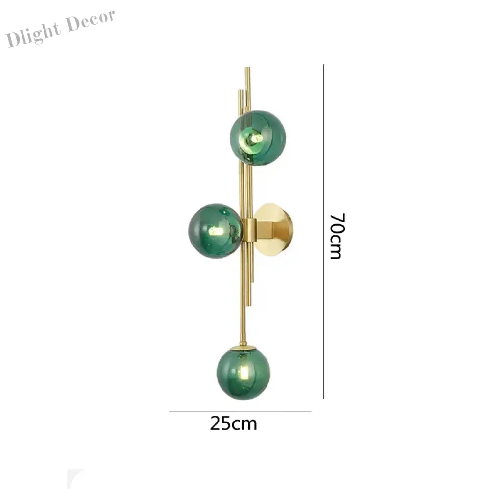 Green White Glass Ball Wall Lamps - Ideal For Living Room Bedroom Nordic Home Decor Bedside Sconce